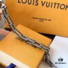LV Latest Louis Vuitton Men's 316 Stainless Steel Bracelet, Tricolor: Iridescent + Silver, Full Metal Construction, Exquisitely Crafted