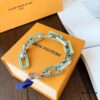 LV Latest Louis Vuitton Men's 316 Stainless Steel Bracelet, Tricolor: Iridescent Color Plus Silver, Full Metal Construction, Exquisitely Crafted