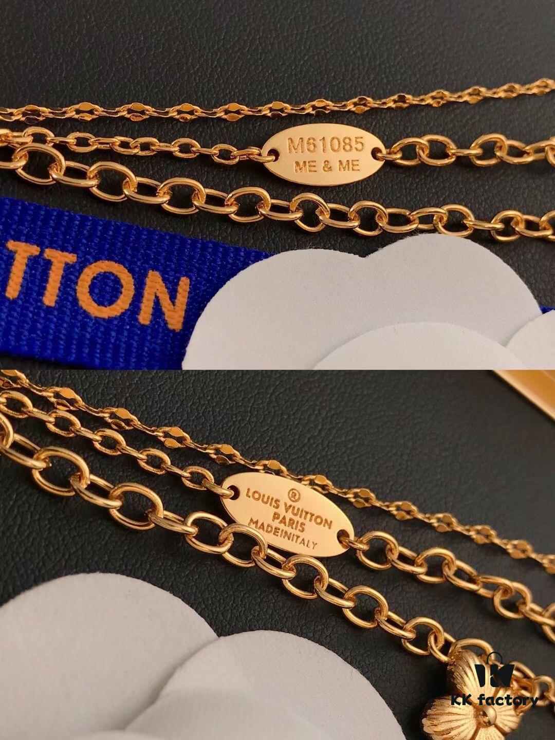 LV Elegant Three-Layer Bracelet with Charms, Influencer Favorite Style, Adjustable Length, Stunning Layered Look