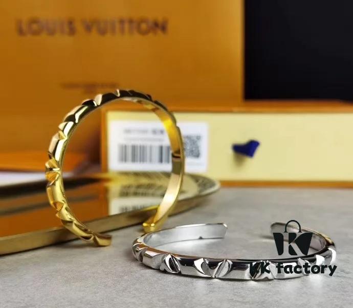New LV Louis Vuitton Volt Jewelry Collection, Unisex Bracelet Designed by Former Tiffany Designer, Titanium Steel Craftsmanship, In Stock