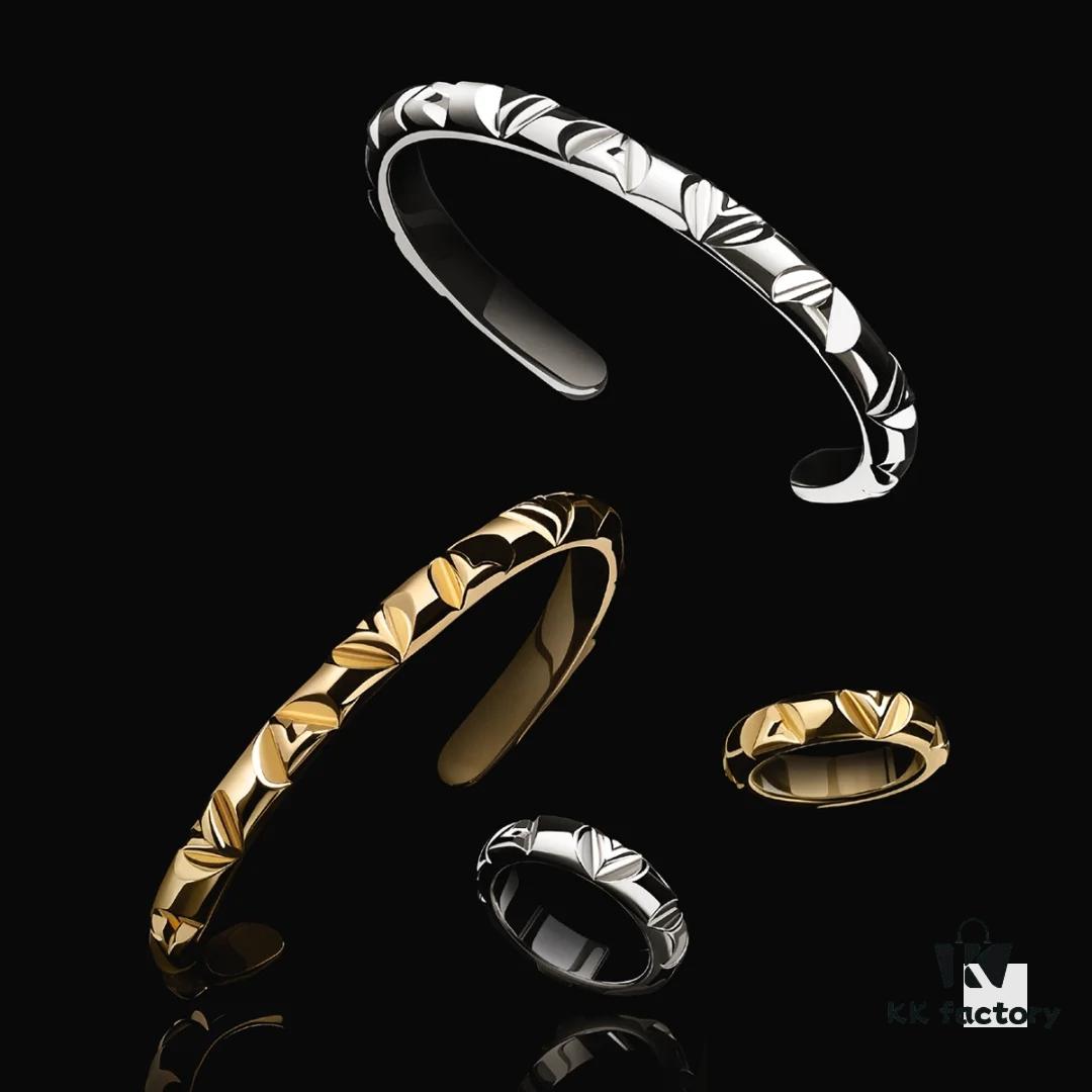 New LV Louis Vuitton Volt Jewelry Collection, Unisex Bracelet Designed by Former Tiffany Designer, Titanium Steel Craftsmanship, In Stock