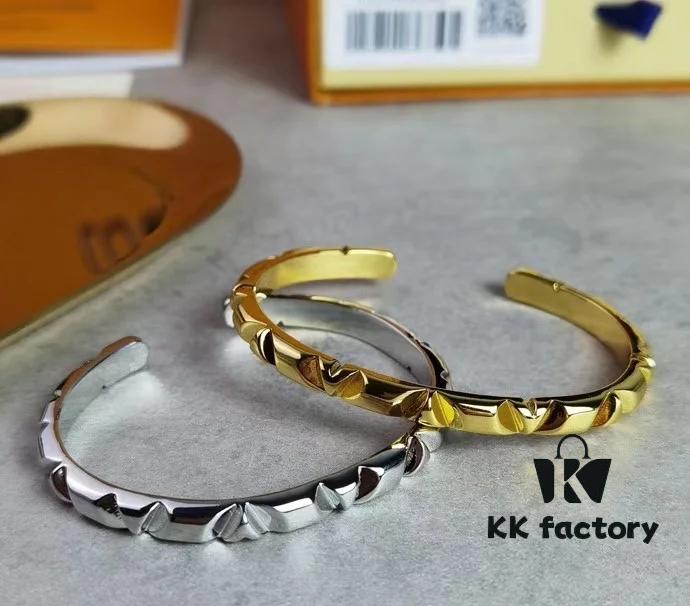 New LV Louis Vuitton Volt Jewelry Collection, Unisex Bracelet Designed by Former Tiffany Designer, Titanium Steel Craftsmanship, In Stock