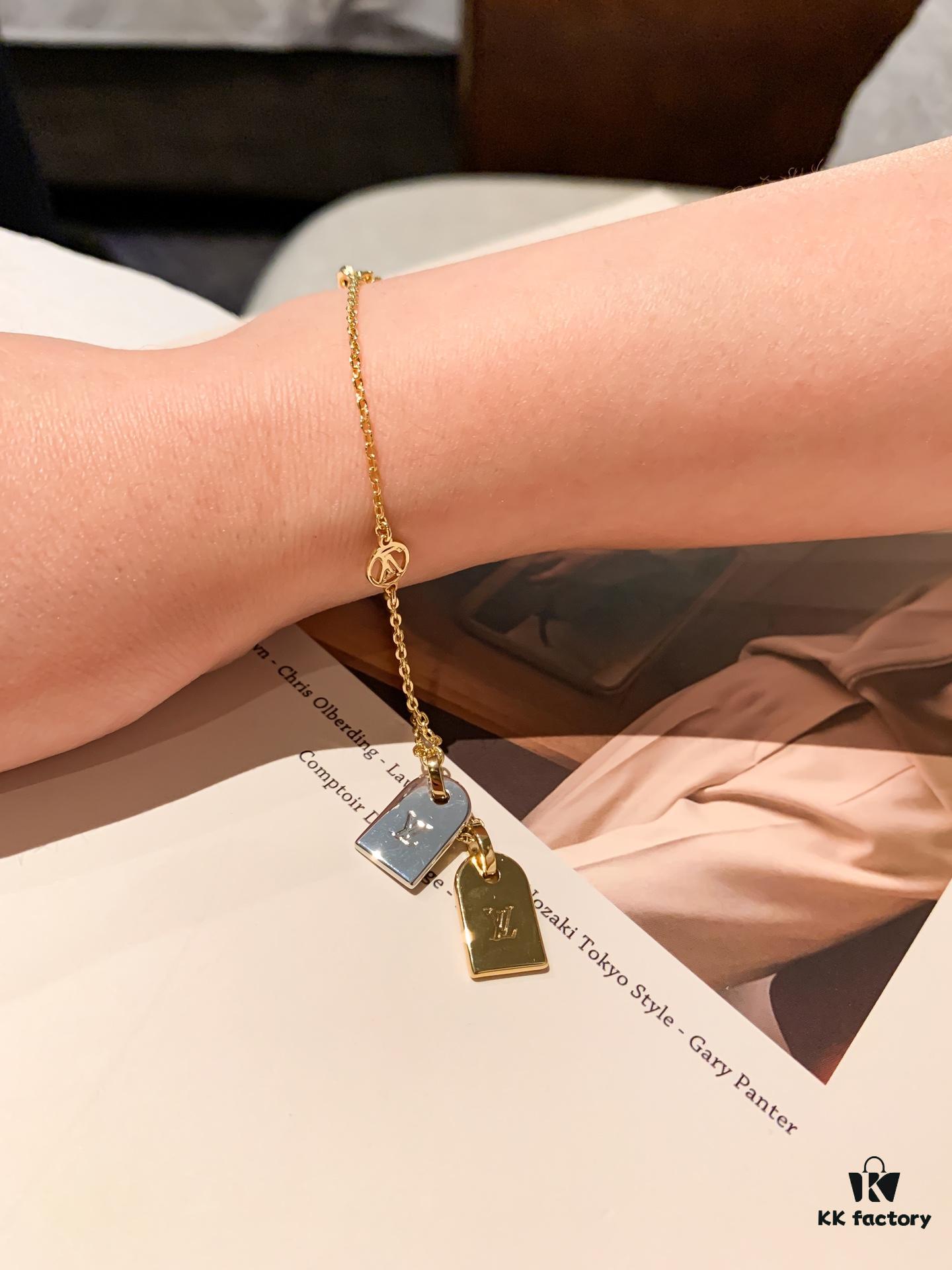 LV Unisex Nanogram Dual-Pendant Necklace Bracelet