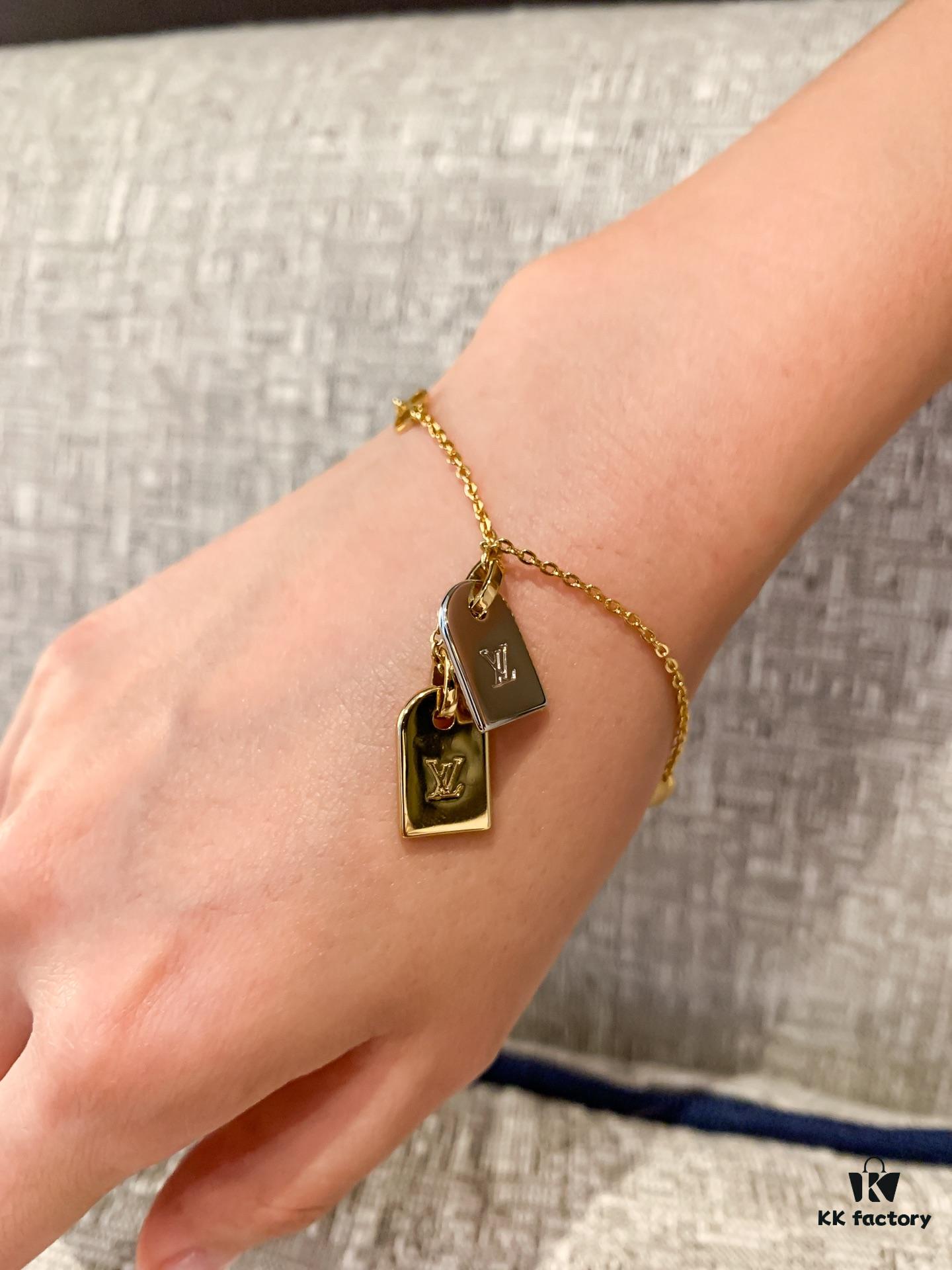 LV Unisex Nanogram Dual-Pendant Necklace Bracelet