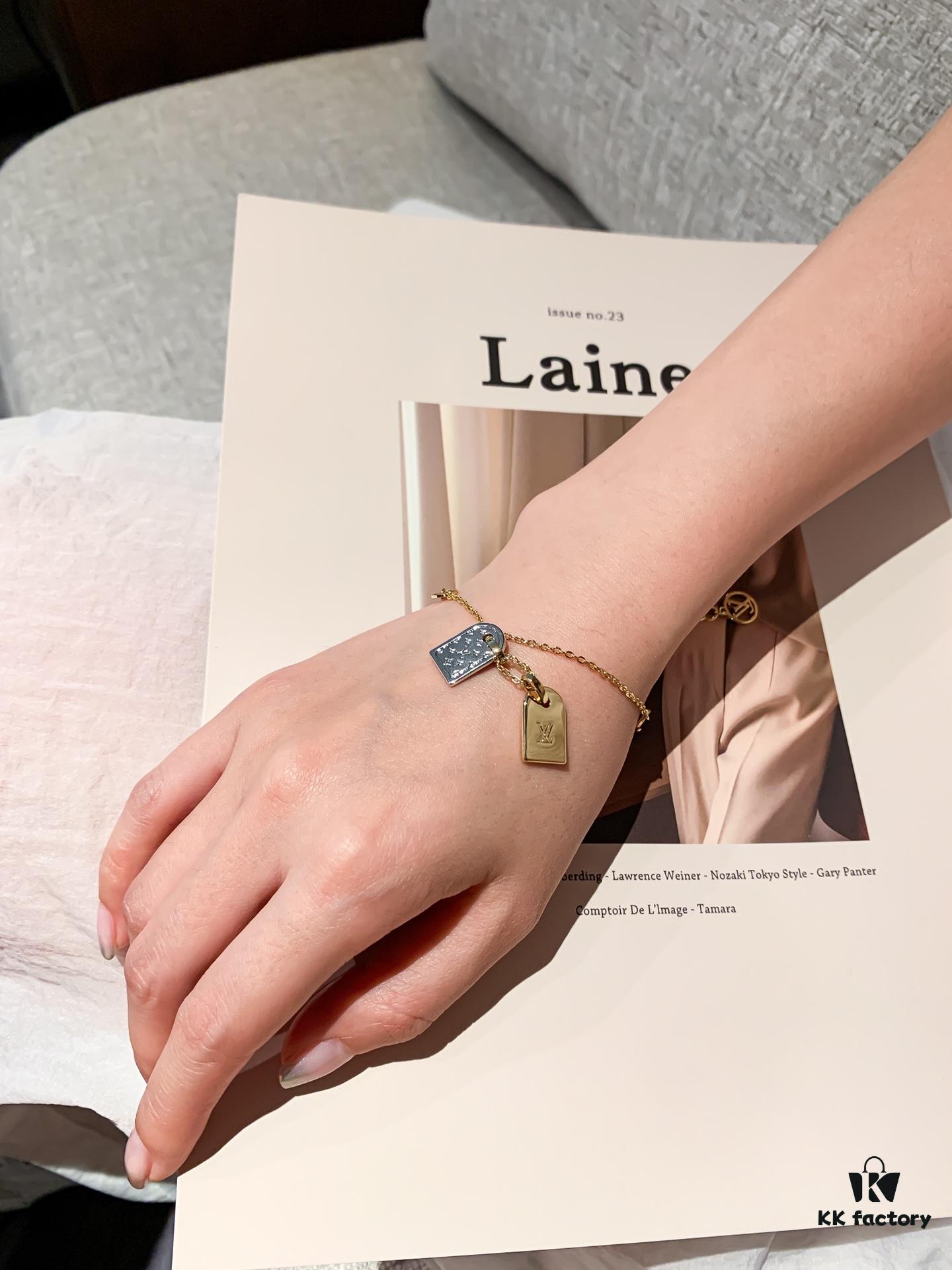 LV Unisex Nanogram Dual-Pendant Necklace Bracelet