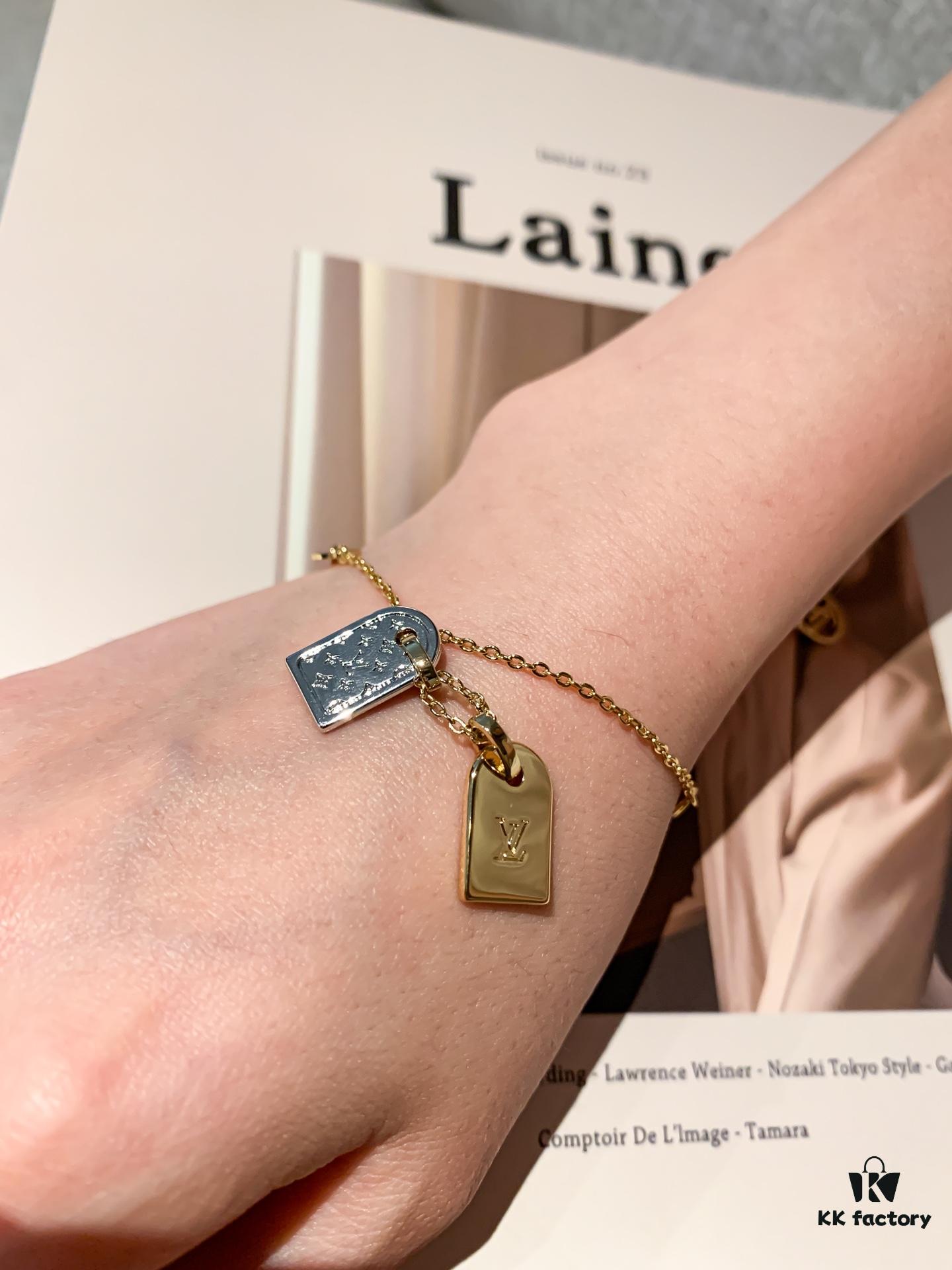 LV Unisex Nanogram Dual-Pendant Necklace Bracelet