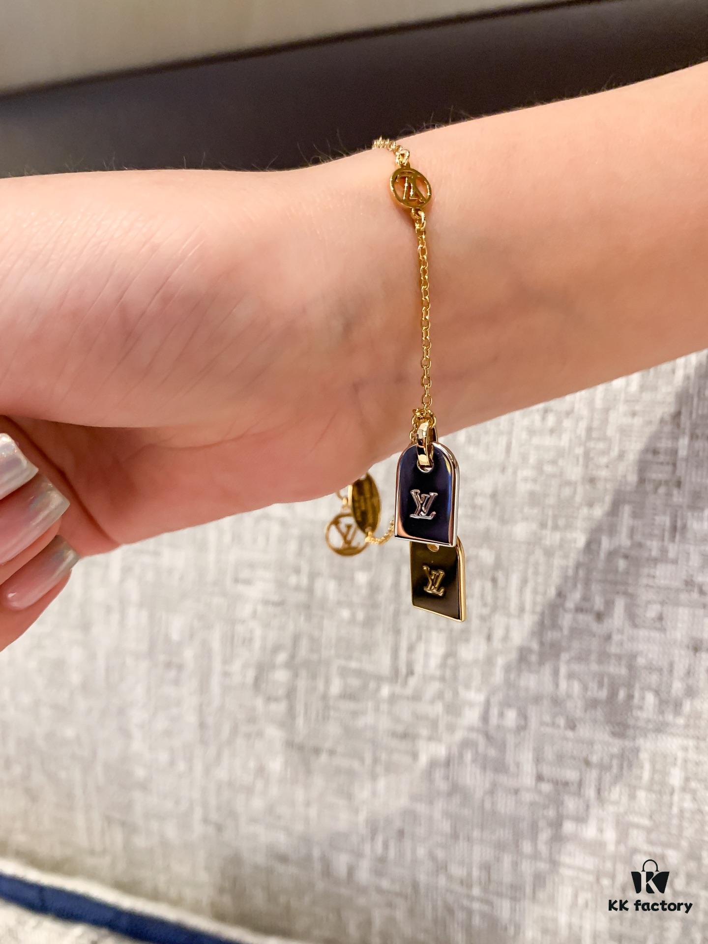 LV Unisex Nanogram Dual-Pendant Necklace Bracelet