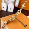 Golden LV Blooming Series Bracelet with Elegant Pendants