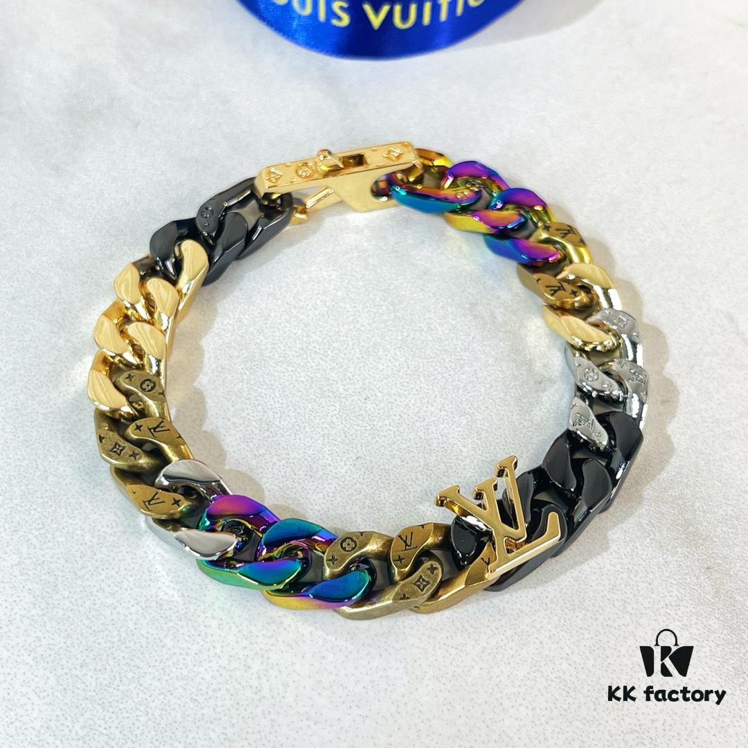 LV Louis Vuitton CHAIN LINKS PATCHES Necklace Bracelet