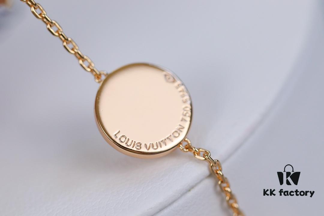 LV Louis Vuitton Five-Flower Bracelet in V Gold, Never Fades