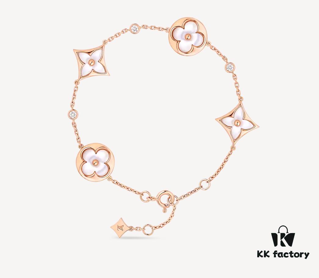 Four-flower bracelet, a fairy-like jewelry piece that's beautiful worn alone and doesn't require layering—economical and elegant!
