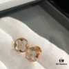 New Arrival, Classic LV Monogram AB Style Mother-of-Pearl Flower Earrings
