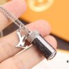 Louis Vuitton Canvas Monogram Eclipse Perfume Bottle Pendant Necklace