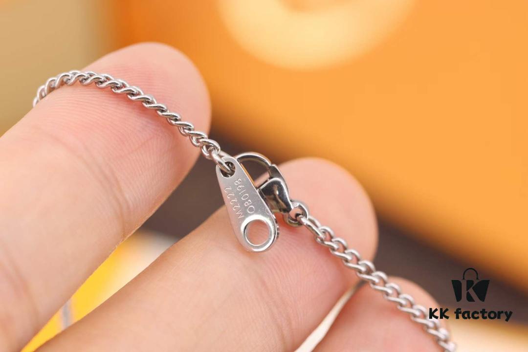 Louis Vuitton Canvas Monogram Eclipse Perfume Bottle Pendant Necklace