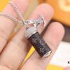 Louis Vuitton Canvas Monogram Eclipse Perfume Bottle Pendant Necklace