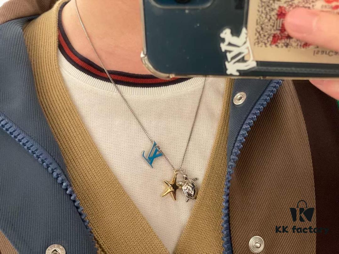 Louis Vuitton Aquatics Enamel Starfish and Turtle Necklace