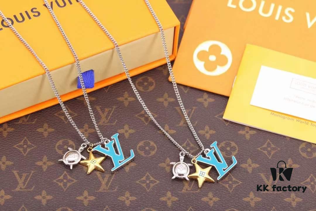 Louis Vuitton Aquatics Enamel Starfish and Turtle Necklace