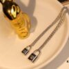 Louis Vuitton Lockit Charity Pendant Necklace/Bracelet in Sterling Silver