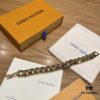 LV Gold Bracelet 🔥 Featuring Multiple Craftsmanship Techniques, the Rarest Release – Stunning on Wrist ✨✨ M68259 Chain Links Patches