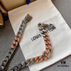 LV 20205S Enamel Necklace/Bracelet Unisex Cuban Link Chain with Logo Design