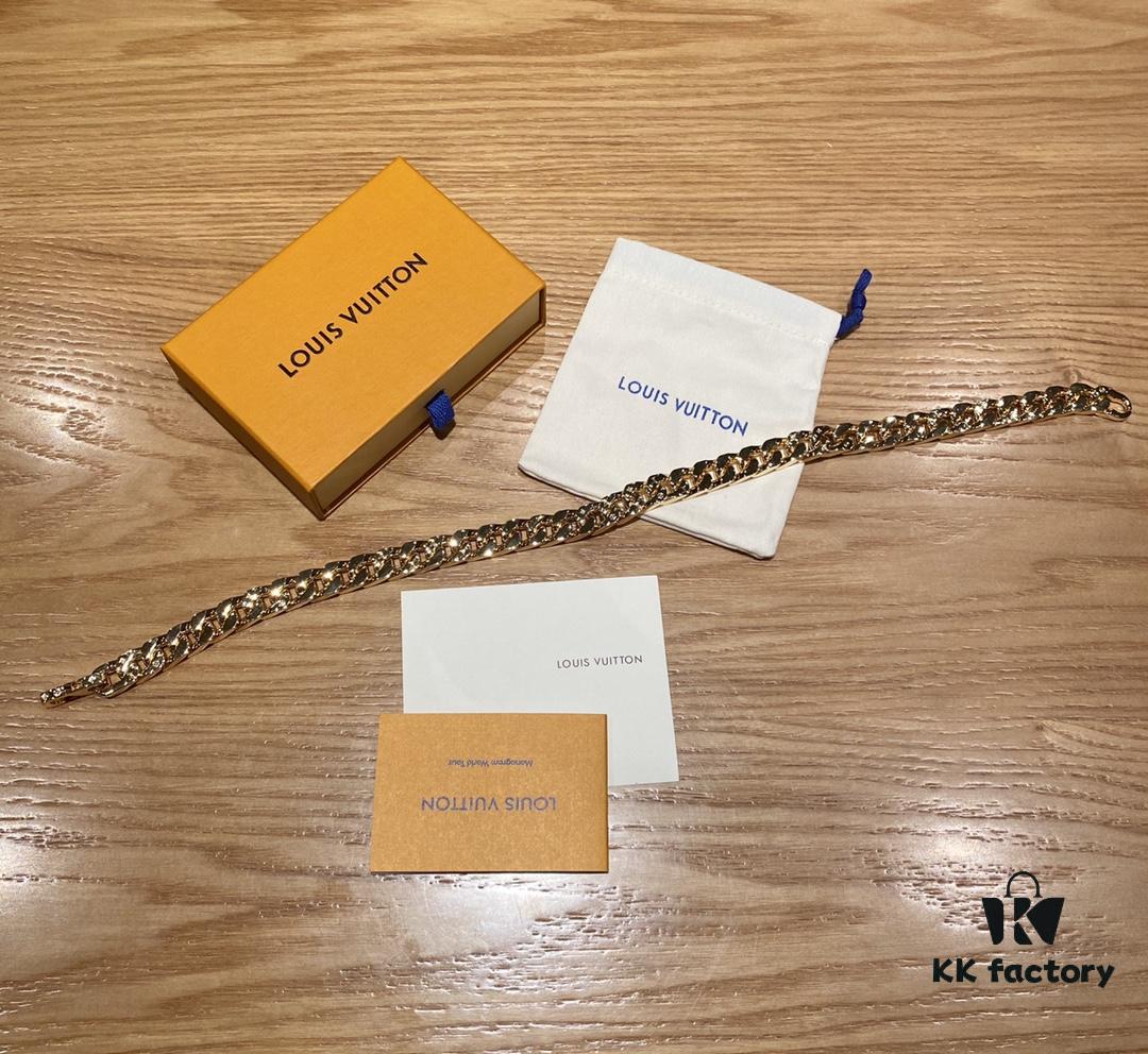 LV Gold Necklace 🔥 One Necklace with Multiple Craftsmanship, the Rarest Release, Extremely Cool to Wear ✨✨ M68259 Chain Links Patches