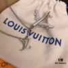 Louis Vuitton LV Plane Pendant Necklace Unisex