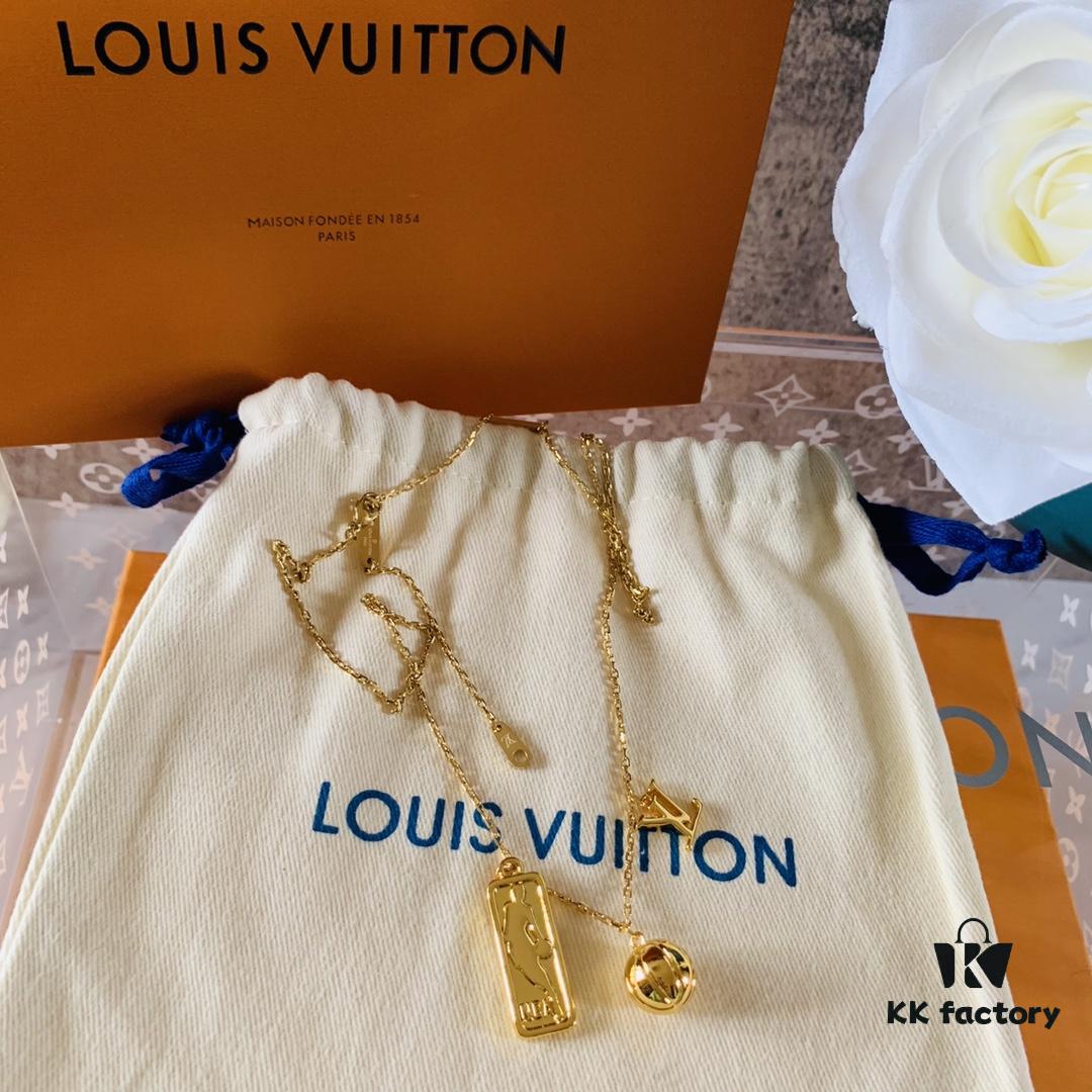LVxNBA Ball and Tab Necklace