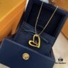 Limited Edition LV Louis Vuitton Heart Necklace for Qixi Festival, Authentic Pattern, Top Quality Replica, Unique Design, Luxury Style, Must-Have Jewelry for Women
