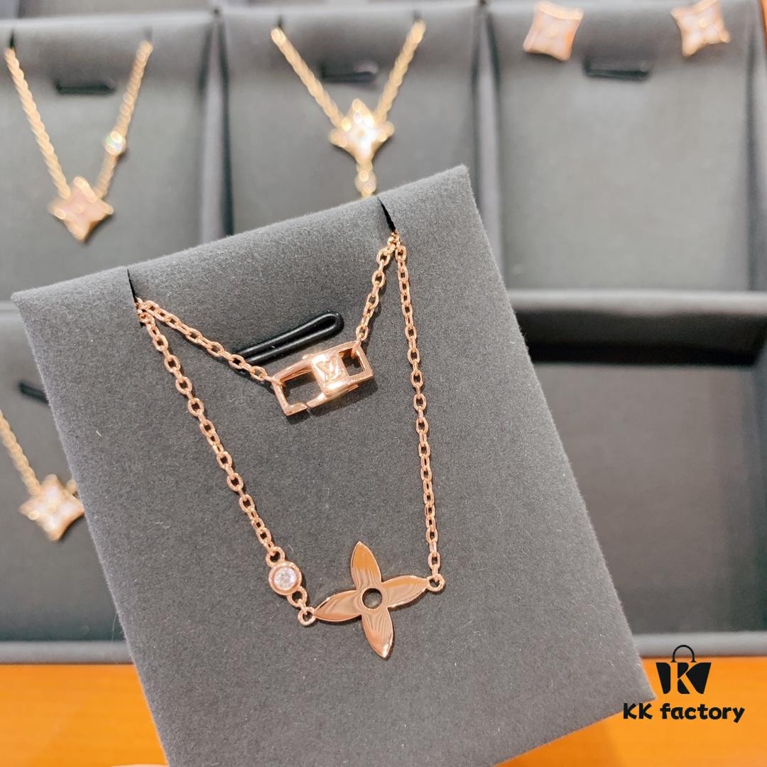 LV Precision Silver Edition Various Styles Necklace and Earrings