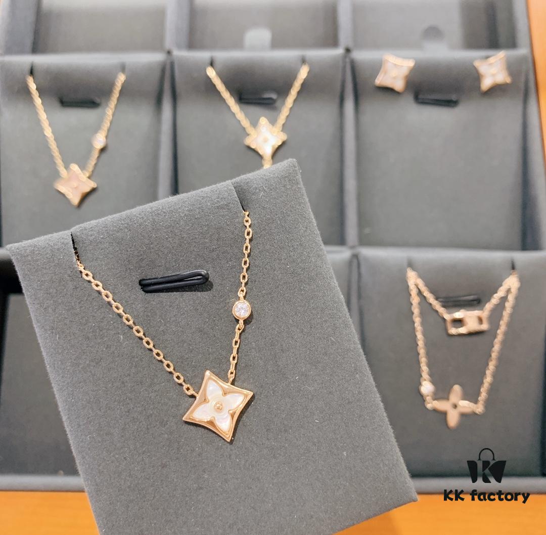 LV Precision Silver Edition Various Styles Necklace and Earrings