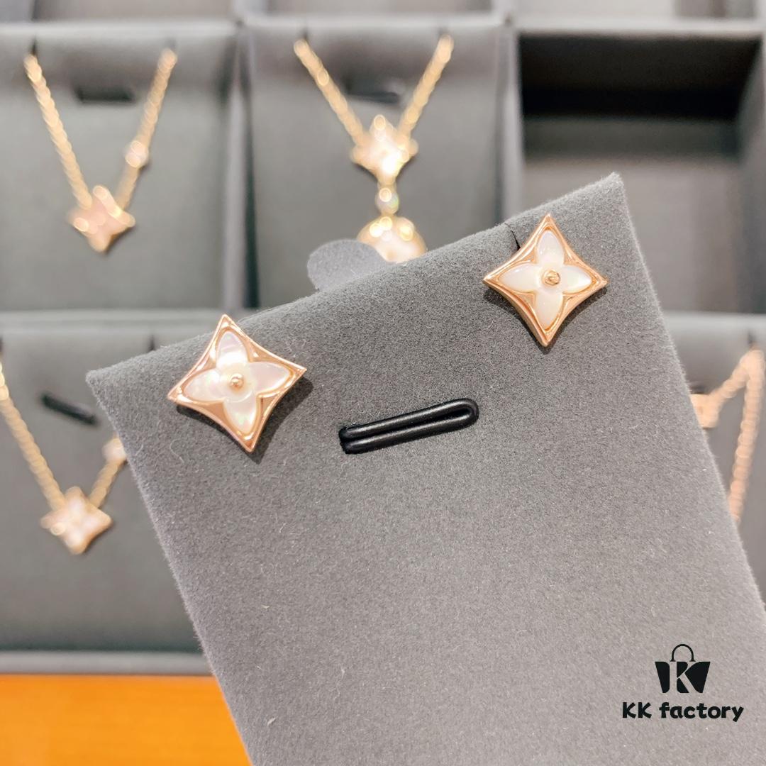 LV Precision Silver Edition Various Styles Necklace and Earrings