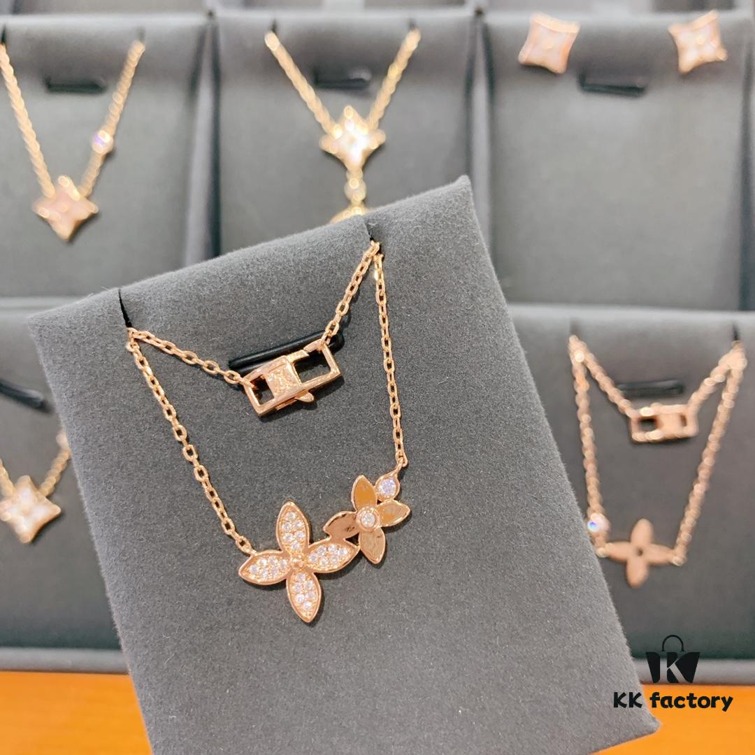 LV Precision Silver Edition Various Styles Necklace and Earrings