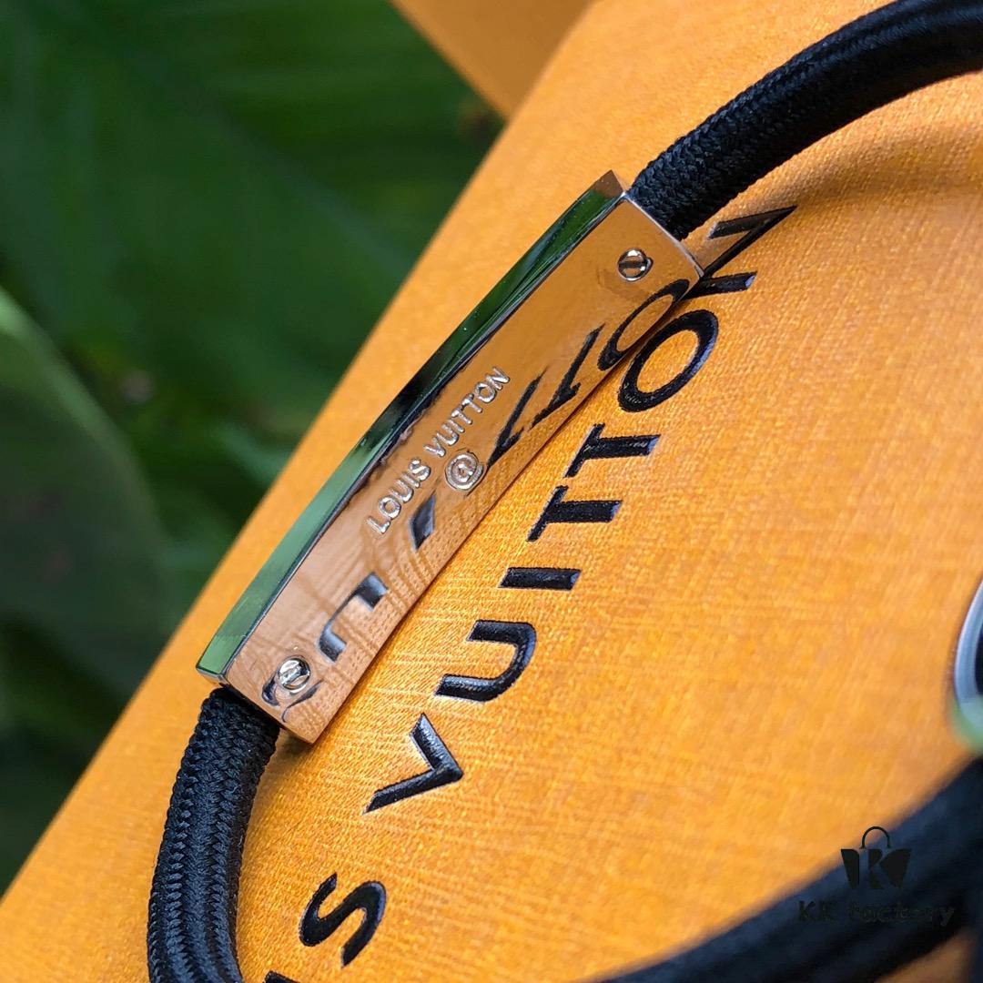 Louis Vuitton LV Monogram Leather Bracelet in Original Design - Premium Replica, Best Market Version, Adjustable Unisex Cuff with Brass Hardware, Cowhide Lining, Four Classic Patterns, Retro and Modern Style, Complete Packaging