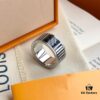 Exclusive In-Stock! LV Enamel Love Series Ring – Ideal Valentine's Gift, Couple's Design, Sleek and Elegant, 316 Stainless Steel, Precision Craftsmanship with Louis Vuitton Stamp