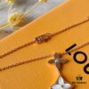 LV Round White Mother-of-Pearl Three Flower Necklace in 925 Sterling Silver with 18K Rose Gold Plating