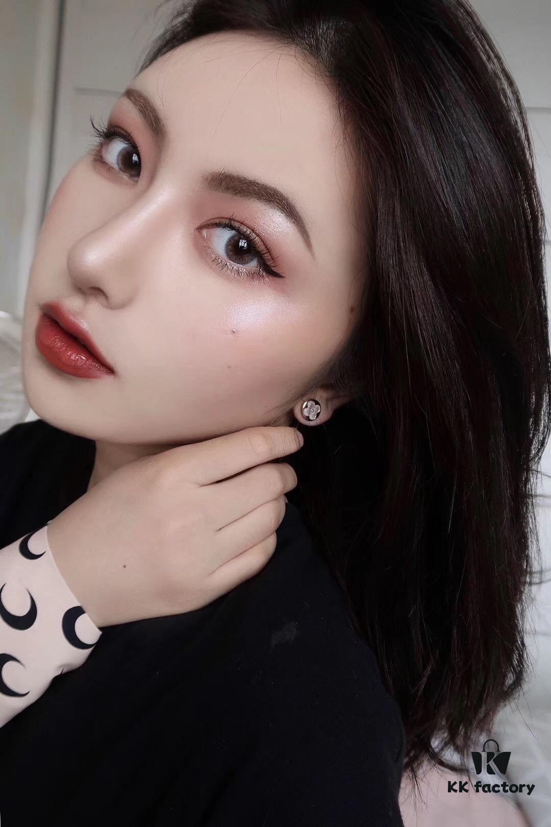 Classic Round LV Monogram White Mother-of-Pearl Stud Earrings