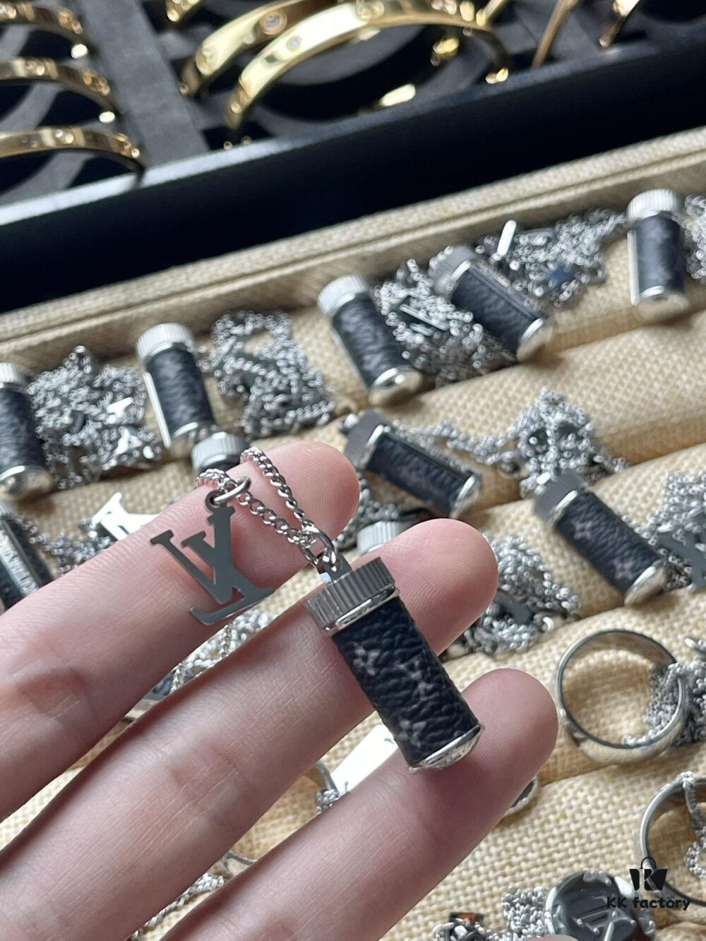 LV Perfume Bottle Necklace