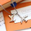 Louis Vuitton Plane Silver Aircraft Couple Necklace