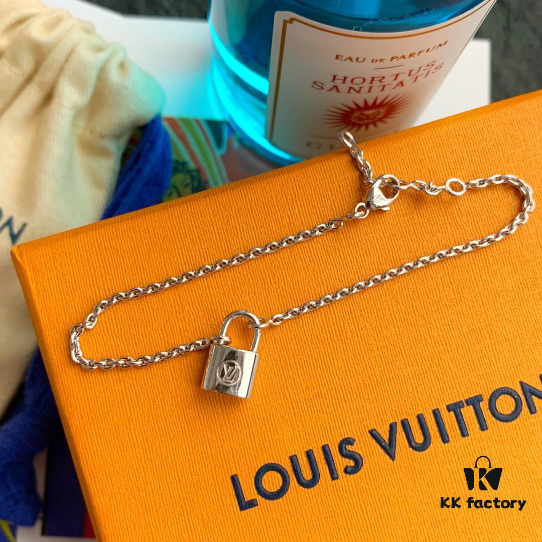 LV Charity Lockit Bracelet in Sterling Silver, Unisex Design