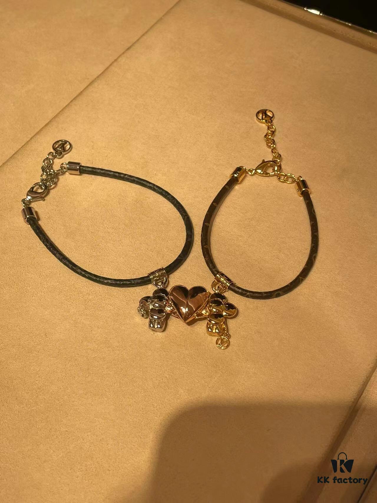 LV Bracelet New Product Qixi Couple Leather Rope Bracelet