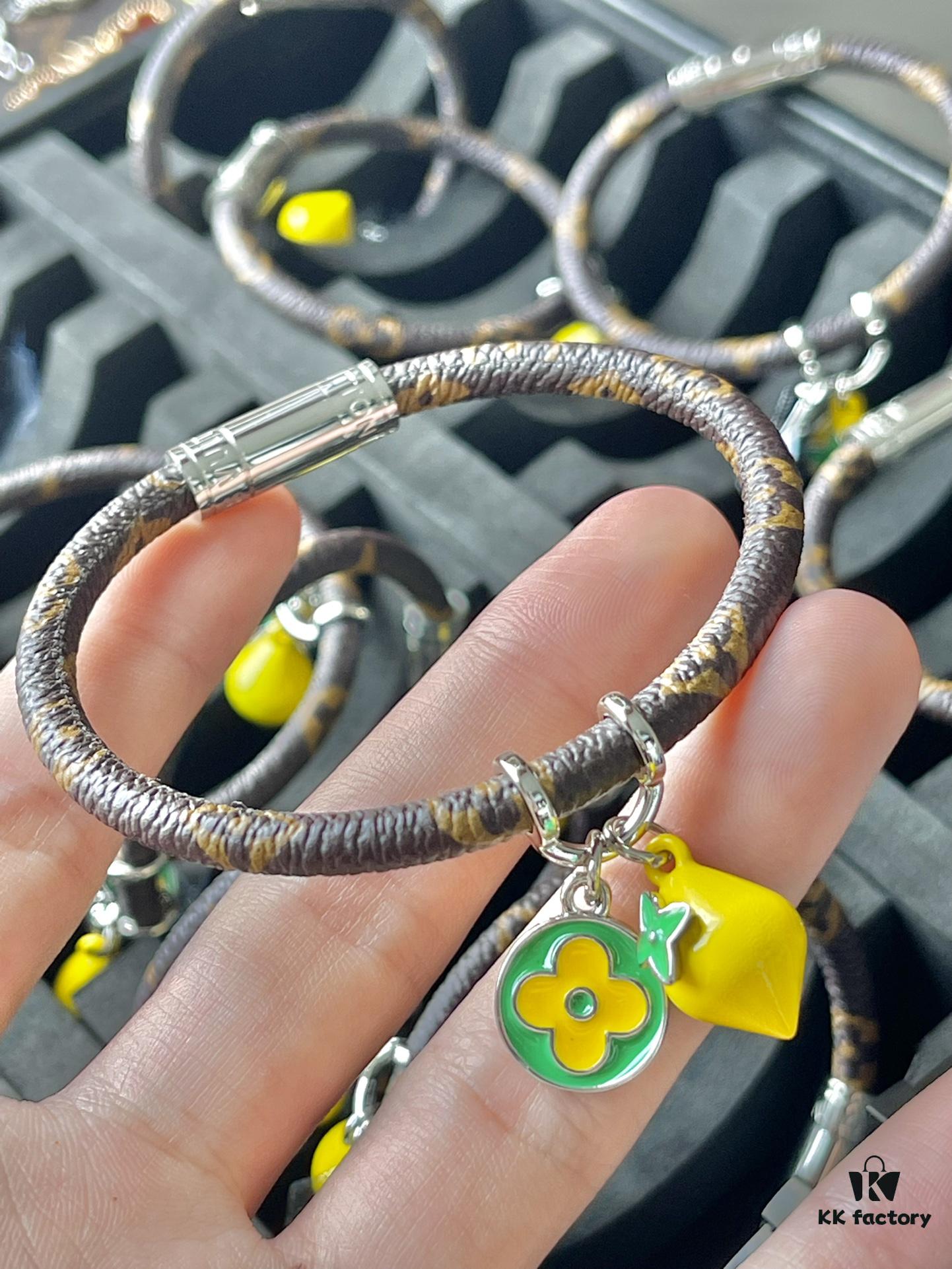 LV New Model Leather Cord Bracelet