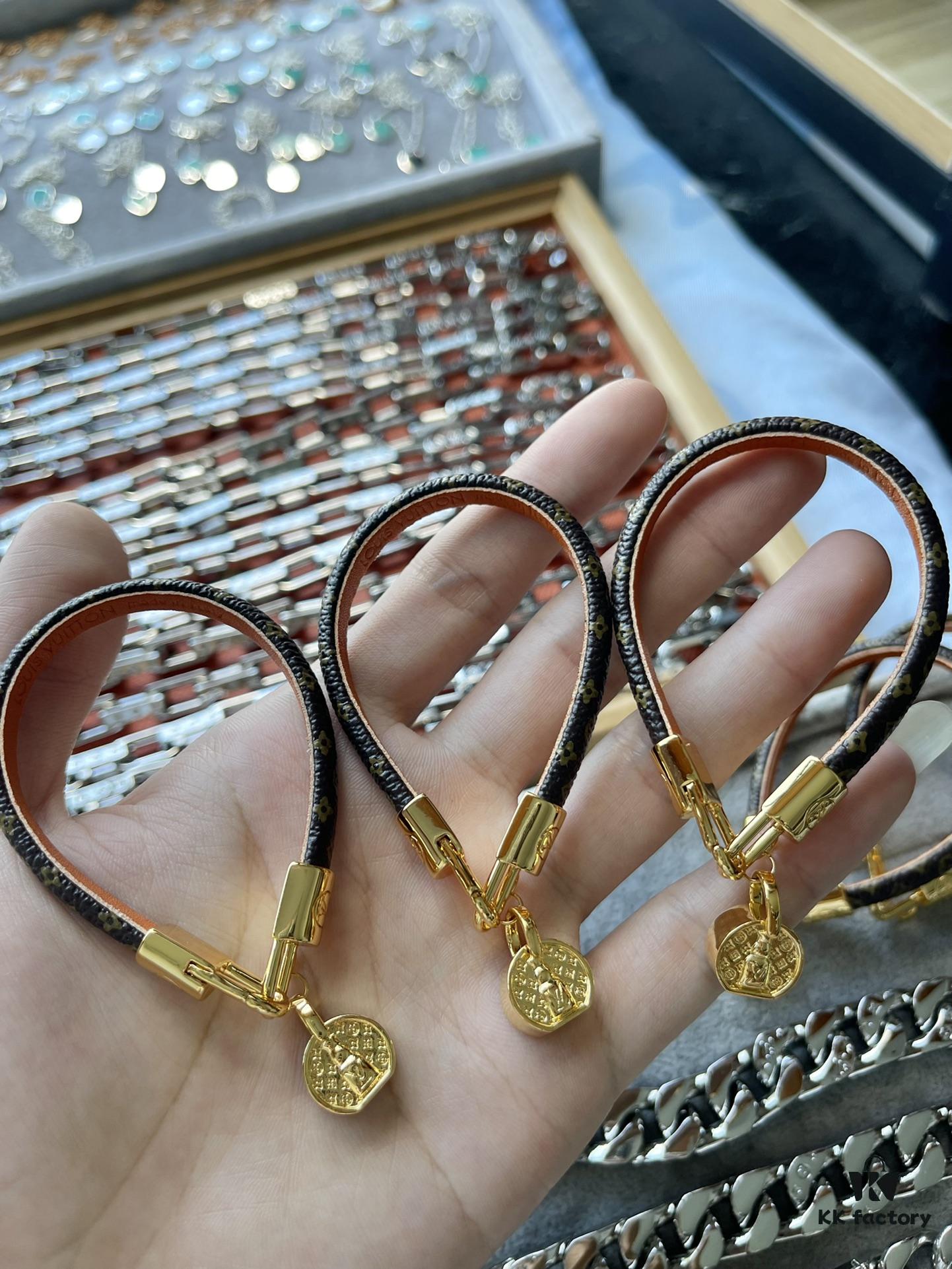 LV Monogram Leather Bracelet