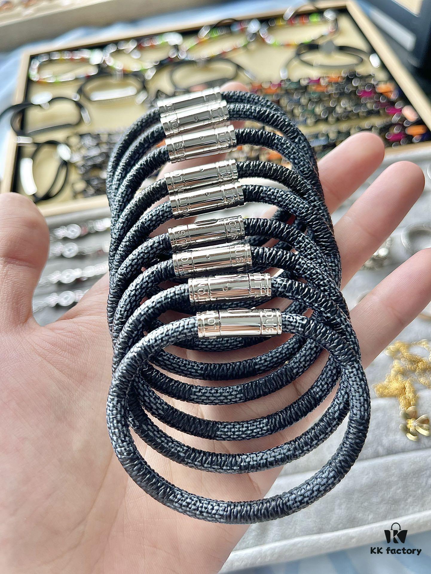 LV Leather Cord Bracelet