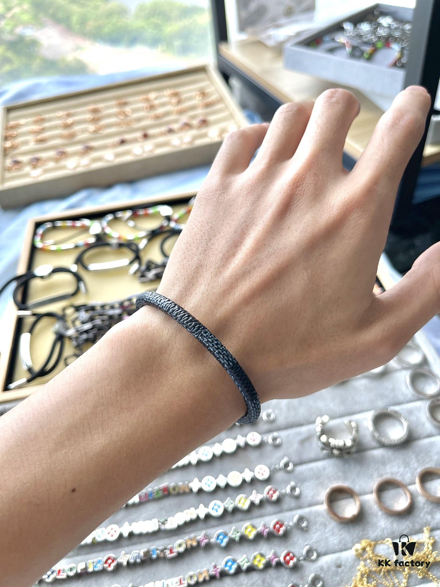 LV Leather Cord Bracelet