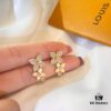 Hand-set Diamond CNC High Version Dogwood Flower Stud Earrings