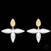 Lousiette Stud Earrings Subtly Presenting the Quiet Bloom of Monogram Flowers