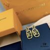 LV 2022 New Arrival Gold and Silver Dual-Tone Letter Earrings Louis Vuitton Luxury Custom Heavy Gold Plating One-to-One Craftsmanship