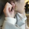 Lv Louis Vuitton 2022 Spring-Summer New Arrival Retro LV Letter OT Earrings
