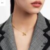 LV Louis Vuitton 2021 Bestseller ZP Out of Stock Smooth Flawless Series Pea Cross Necklace Vintage Super Stylish Look