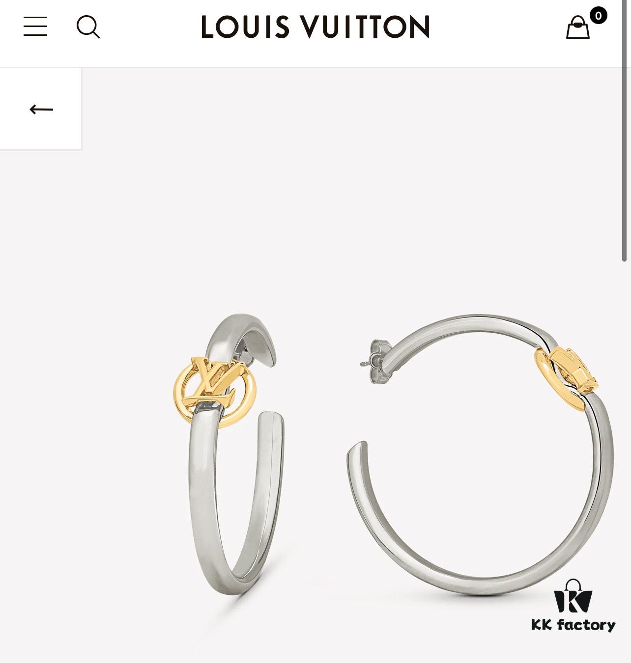 LV 2022 New Arrival Gold and Silver Dual-Tone Crescent Hook Earrings Louis Vuitton Luxury Custom Thick Gold Plating One-to-One Craftsmanship